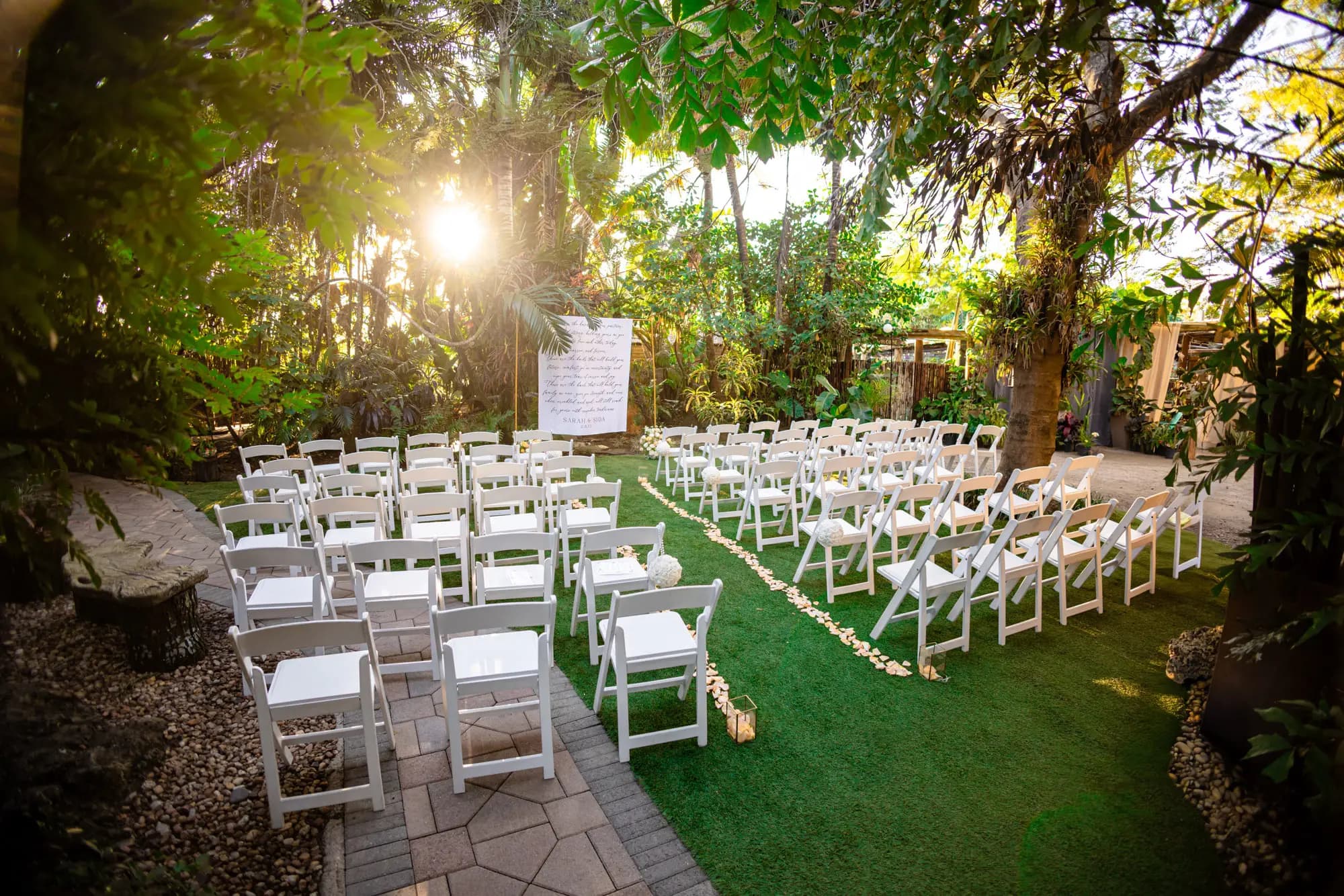 Dramatic South Florida sunset sky during a wedding ceremony captured by Boogietek Photo+Cinema