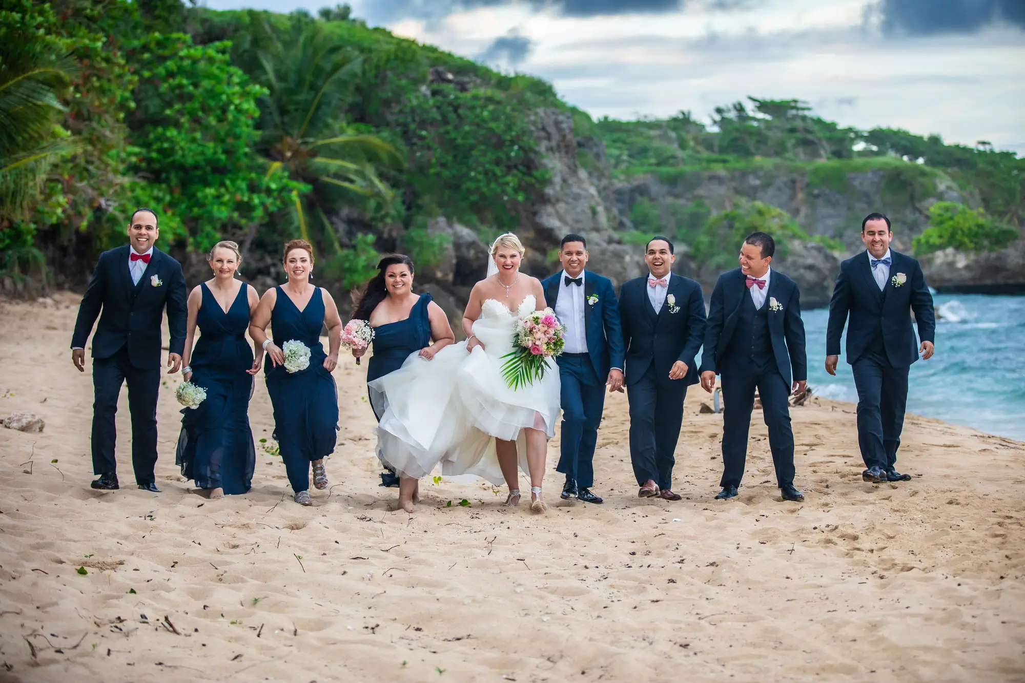 Sunset couple portrait at Villa Flor de Cabrera Dominican Republic beach — destination wedding photography by Boogietek Photo+Cinema