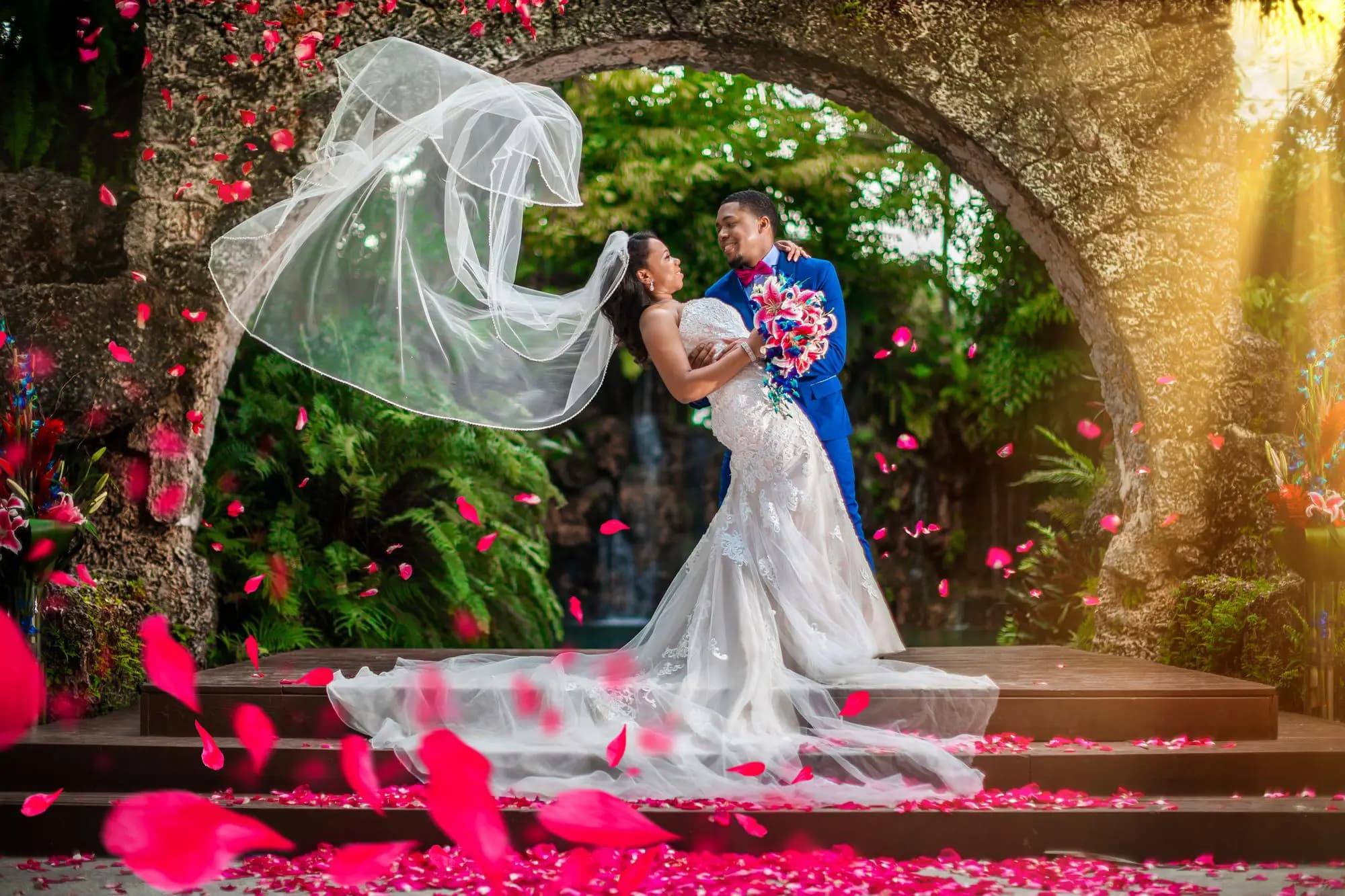 Outdoor wedding ceremony photography in South Florida